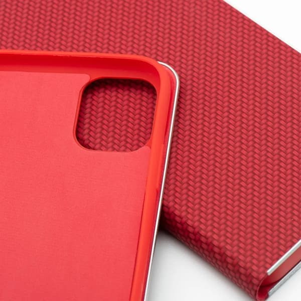 Plånboksfodral till iPhone 18 Pro Max/17 Pro Max Luna Carbon - Röd Röd