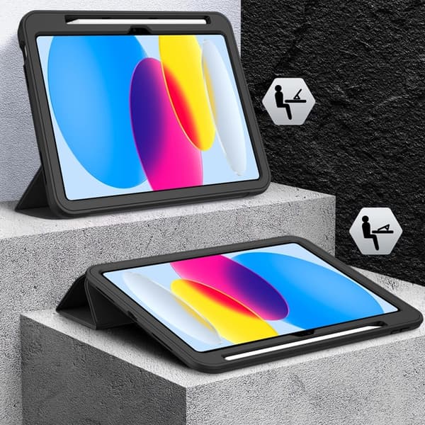 Tech-Protect iPad 10.9 2022 Taske Endurance - Sort Svart