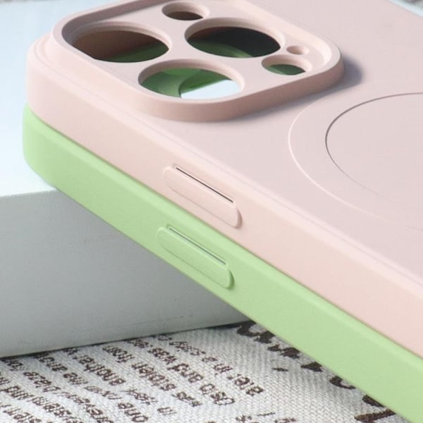 iPhone 14 Pro Max Mobilskal MagSafe Silikon - Rosa