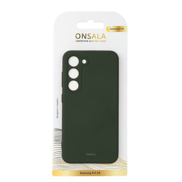 ONSALA Galaxy S23 5G Etui Silikone - Mørkegrøn Grön