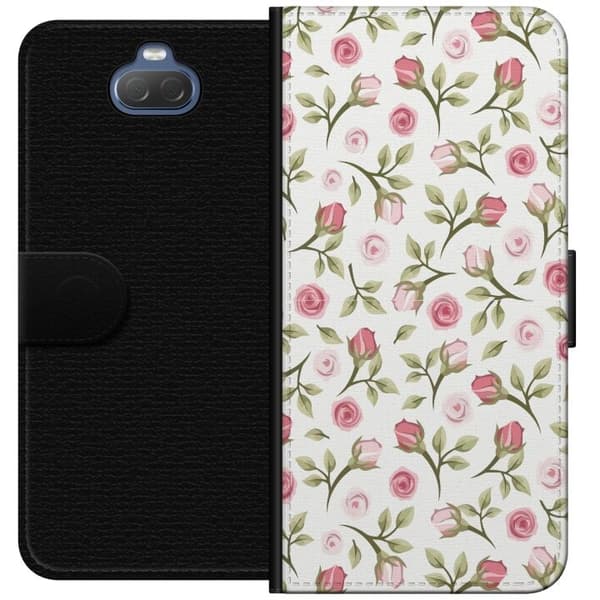 Plånboksfodral till Sony Xperia 10 med Blommigt