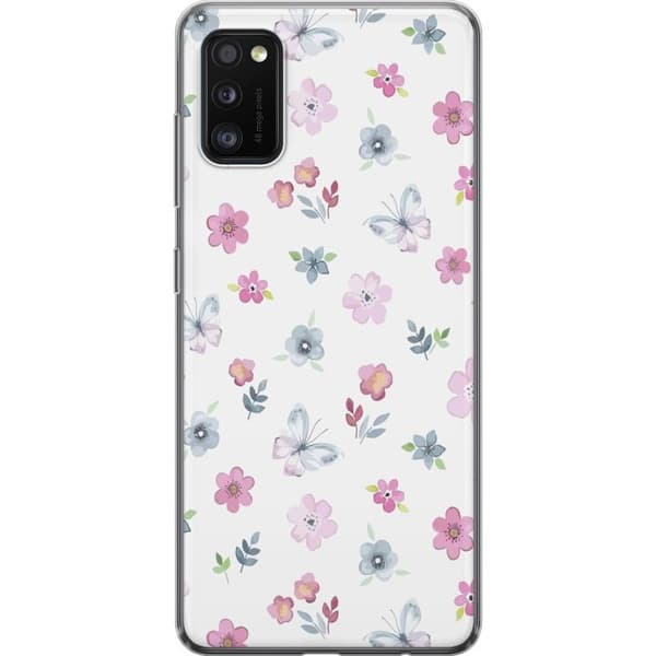 Mobilcover til Samsung Galaxy A41 med Blomster og sommerfugle