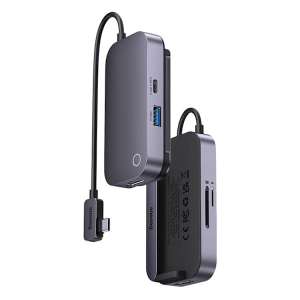 Baseus 6in1 Universal HUB USB-C - Mörk Grå Svart