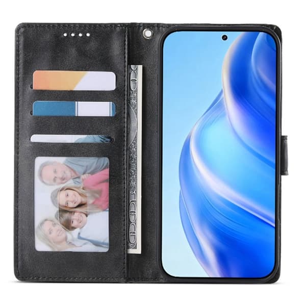 Samsung Galaxy S26 Edge Plånboksfodral Flip Konstläder - Svart