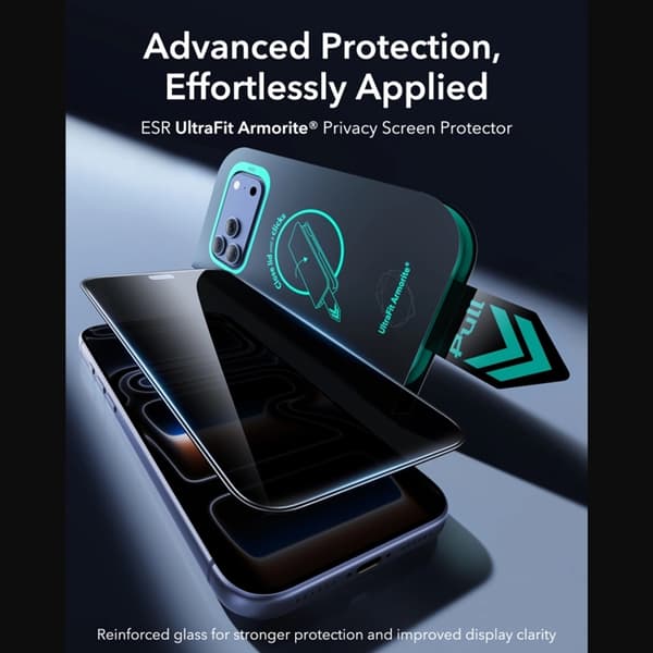 [2-Pack] ESR Härdat Glas Skärmskydd för iPhone 18 Pro Max Armorite Ultrafit