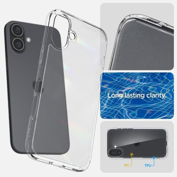Spigen Mobilskal till iPhone 16 Ultra Hybrid - Frost Clear Transparent