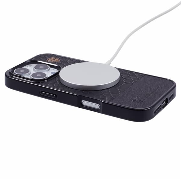 KIGC Mobilskal till iPhone 16 Pro MagSafe Crocodile - Svart