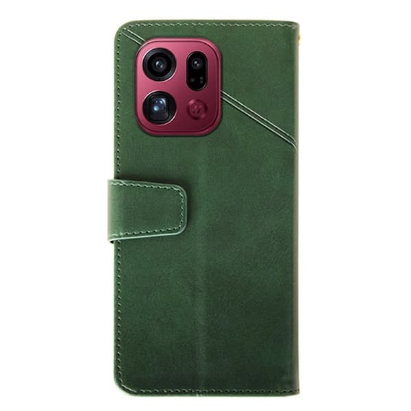 IDEWEI Oppo Find X9 Pro Plånboksfodral Konstläder Ställ - Grön
