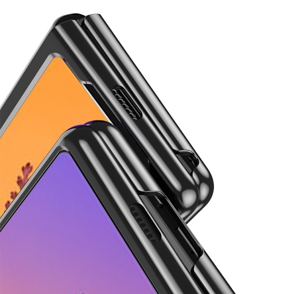 Galaxy Z Fold 4 Skal Plating Metallic Frame - Svart Svart