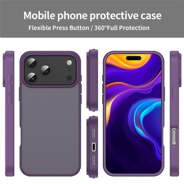 Mobilskal till iPhone 17 Pro Max Skin Touch Matte - Lila Lila