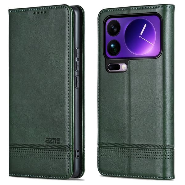AZNS Xiaomi 17 Pro Plånboksfodral Konstläder - Grön