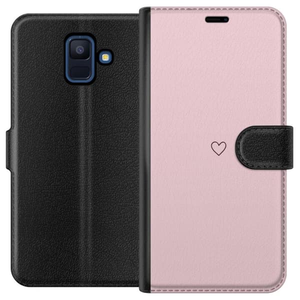 Plånboksfodral till Samsung Galaxy A6 (2018) med Litet Hjärta