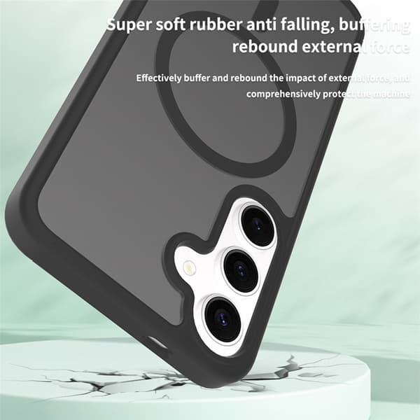 Mobilskal till Galaxy S25 Plus/S24 Plus MagSafe Skin Touch Acrylic Svart