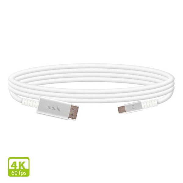 Moshi Mini DisplayPort Till DisplayPort kabel 1.5m - Vit