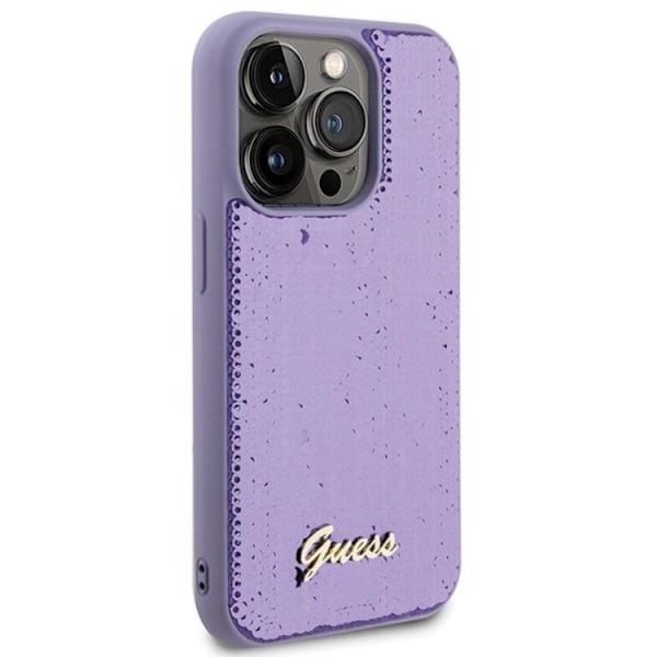 Guess Mobilskal till iPhone 15 Pro Sequin Script Metal - Lila Lila
