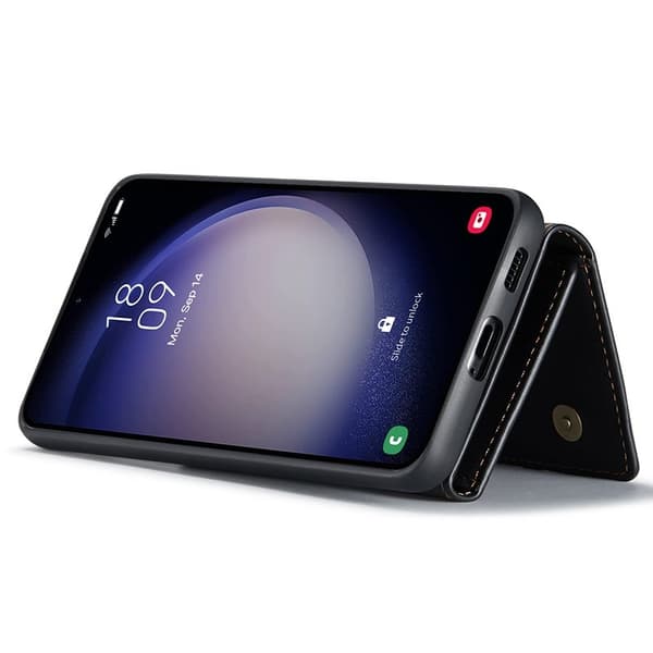 DG.MING Samsung Galaxy S23 FE Konstläder Plånboksfodral Svart