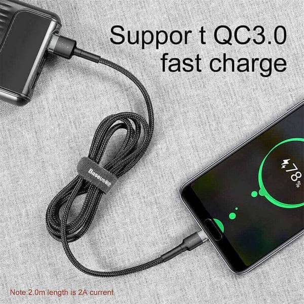 BASEUS Cafule USB-C till USB-A kabel 0.5M - Svart Svart