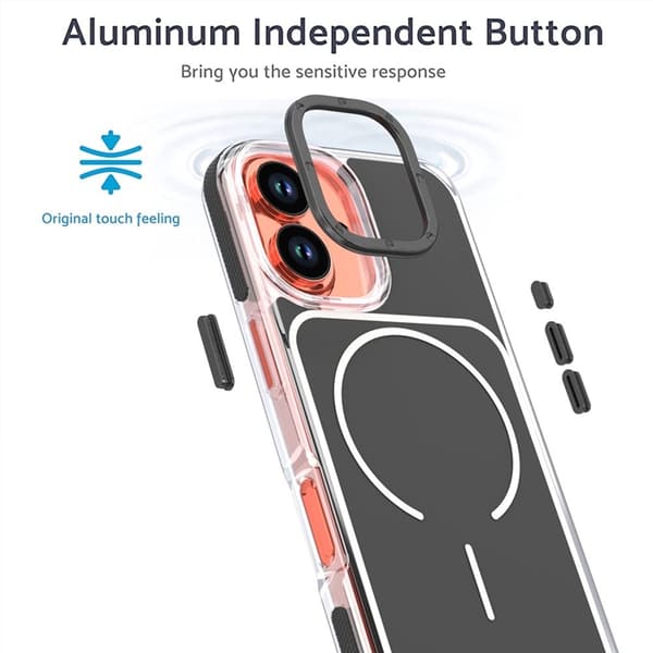 Mobilskal till iPhone 17 MagSafe Dual Färg Shockproof Svart