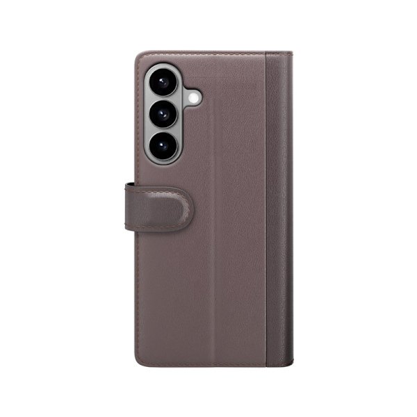 Samsung Galaxy S26 Plånboksfodral Äkta Läder Ställ - Brun