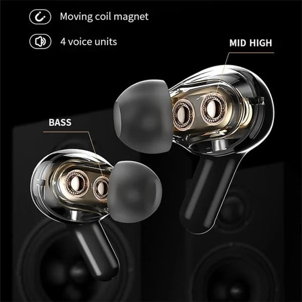 TWS In-Ear Hörlurar Bluetooth T22 - Svart Svart