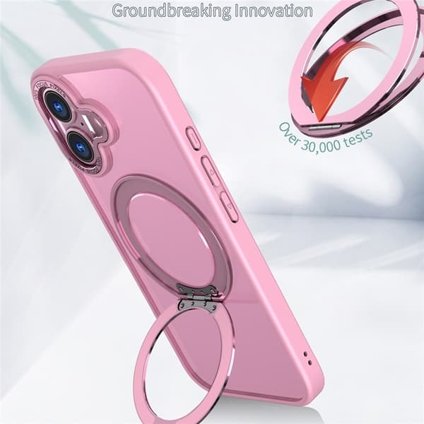 Mobilskal till iPhone 17 MagSafe TPU + Acrylic Kickstand - Rosa Rosa
