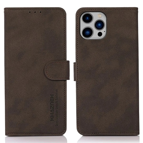 KHAZNEH iPhone 15 Pro Max Wallet Cover - Brun