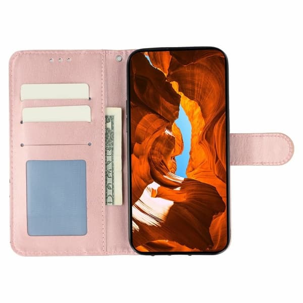 Oppo Find X9 Pro 5G Plånboksfodral Konstläder Flip - Roséguld
