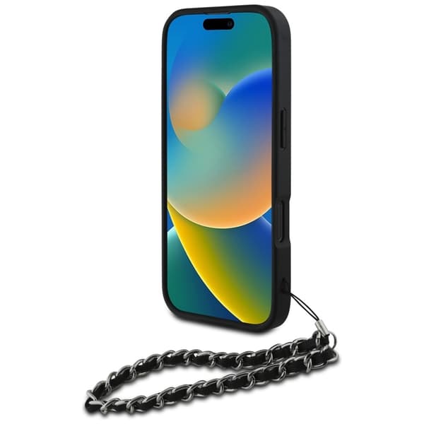 Karl Lagerfeld Mobilskal till iPhone 16 Pro Max Saffiano Crystals Strap - Svart Svart