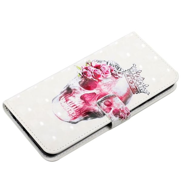 iPhone 14 Pro Max Plånboksfodral 3D Pattern - Crown Skull