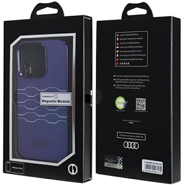 Audi iPhone 14 Pro Mobilskal Magsafe IML - Blå