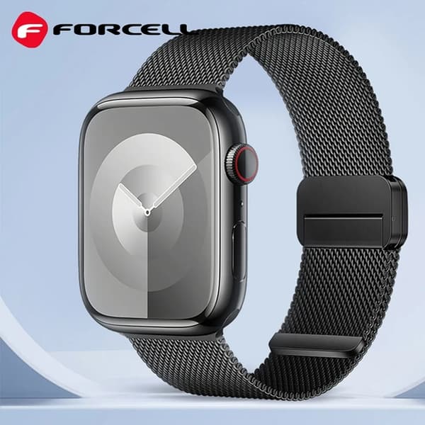 Forcell Apple Watch (38/40/41) Magnetisk rustfrit stål armbånd Svart