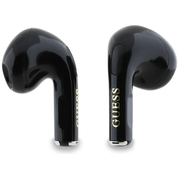 Guess TWS In-Ear Hörlurar Glossy Effect Printed Logo & Charm - Svart Black