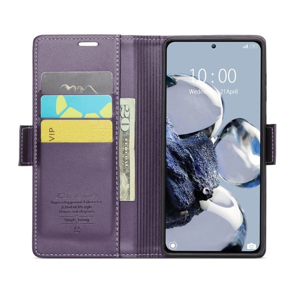 CASEME Plånboksfodral Konstläder för Xiaomi 12T 5G - Lila