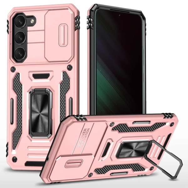Galaxy S24 mobilcover Kickstand med linsecover - Pink