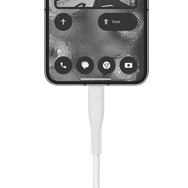Energea USB-C till USB-C Kabel 240W 5A 1.5m Snabbladdning - Vit Vit