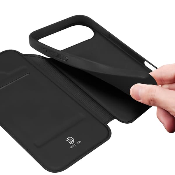 DUX DUCIS Skin Pro iPhone Air Plånboksfodral PU Läder Läder Svart
