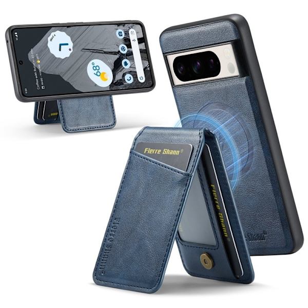 FIERRE SHANN 025 Google Pixel 8 Pro Fodral PU+TPU - Blå