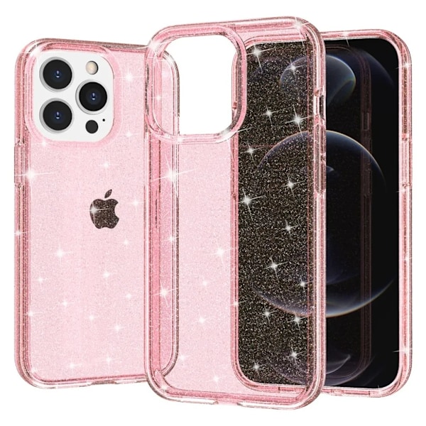 iPhone 15 Pro Mobilskal Glittrande - Rosa