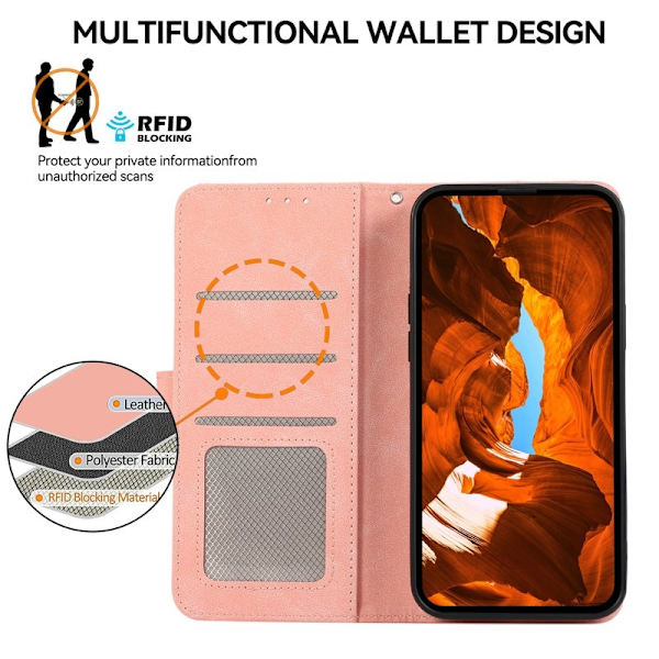 ABEEL Leather Case OnePlus 13R 5G Ace 5 Pro 5G Rosa