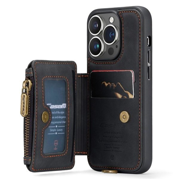 CASEME iPhone 14 Pro Max Plånboksfodral C20 Zipper Kickstand - S