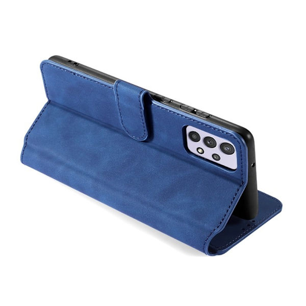 DG.MING Retro KonstläderPlånboksfodral Samsung Galaxy A32 5G Blå