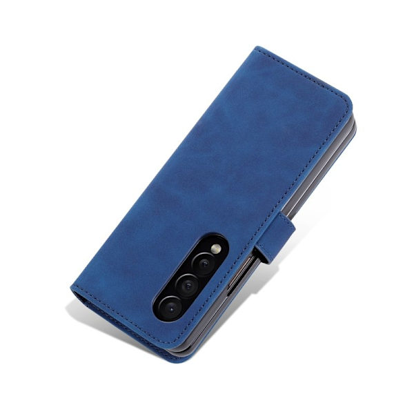 AZNS Samsung Galaxy Z Fold5 Plånboksfodral Konstläder - Blå