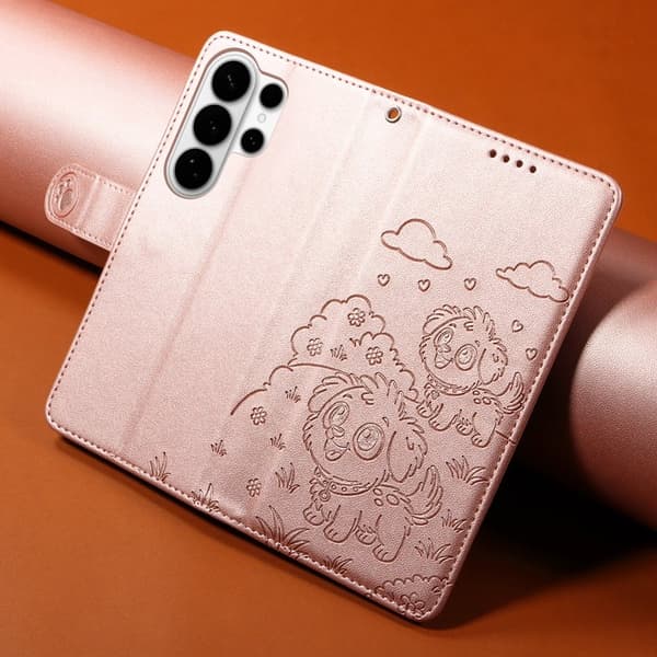 Mobilskal till Samsung Galaxy S26 Ultra KonstLäder RFID-Skydd - Rosa