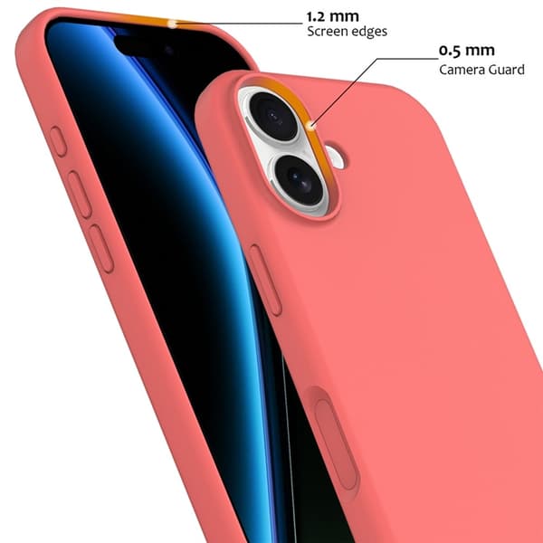 Mobilskal till iPhone 17 MagSafe Silikon Anti-Drop - Knallrosa Rosa