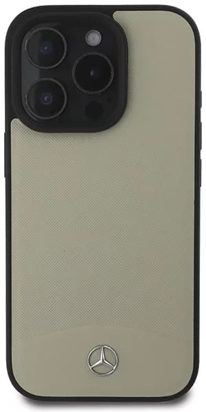 Mercedes Mobilskal till iPhone 16 Pro Max MagSafe Textured Plain Läder Beige
