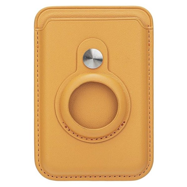 AirTag Magsafe Korthållare MRC054 Läder Magnetic - Gul