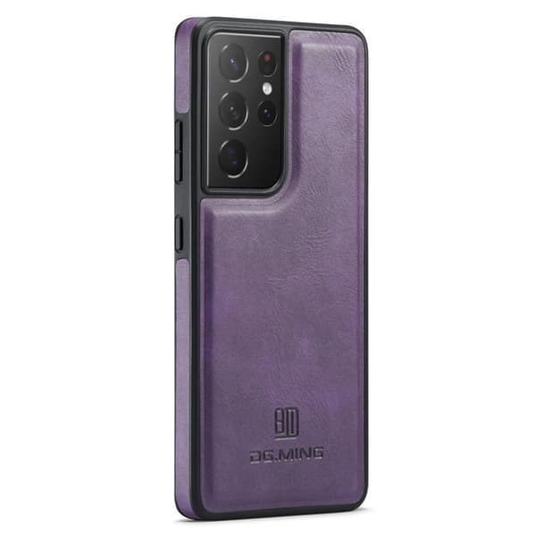 DG.MING Mobilskal till Samsung Galaxy S21 Ultra 5G Läder Coating Lila
