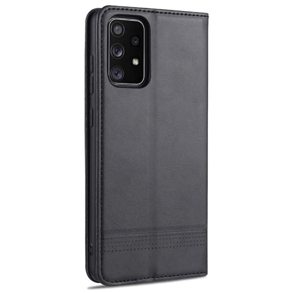 AZNS Samsung Galaxy A72 Plånboksfodral Konstläder - Svart
