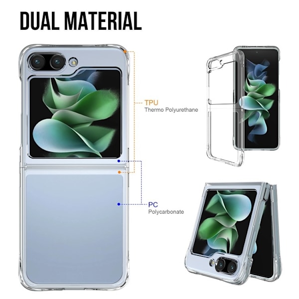 Galaxy Z Flip 5 Mobilskal Anti-drop - Transparent