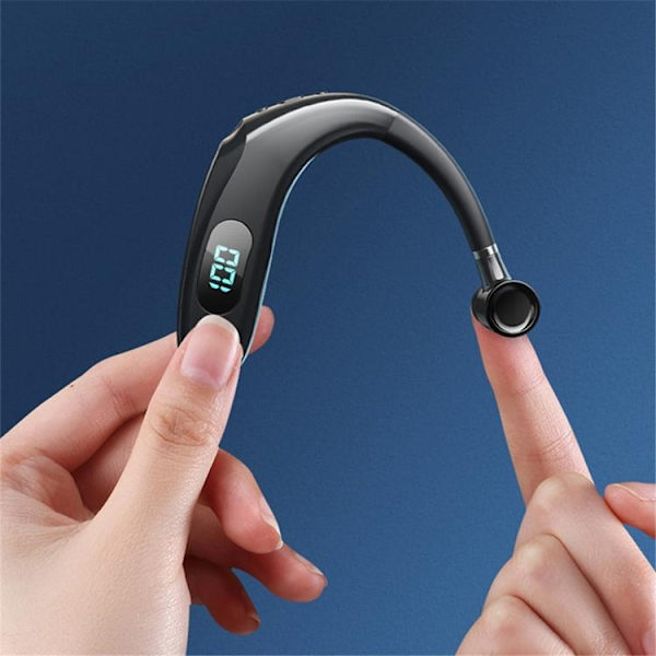 Single In-Ear Hörlur Bluetooth med Digital LED-Display Earhook Q20 - Grön Grön
